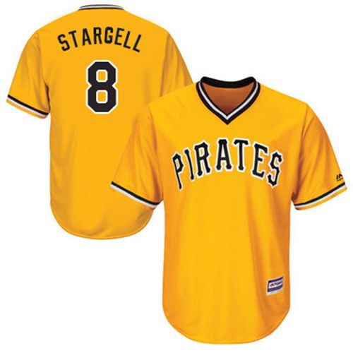 Pirates #8 Willie Stargell Gold New Cool Base Stitched MLB Jersey